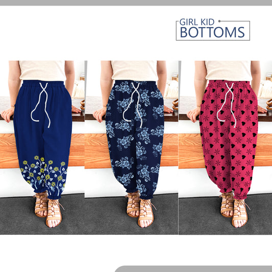 Kids Floral Print Flared bottoms Soft Cotton Pull-On  Bottom~1287