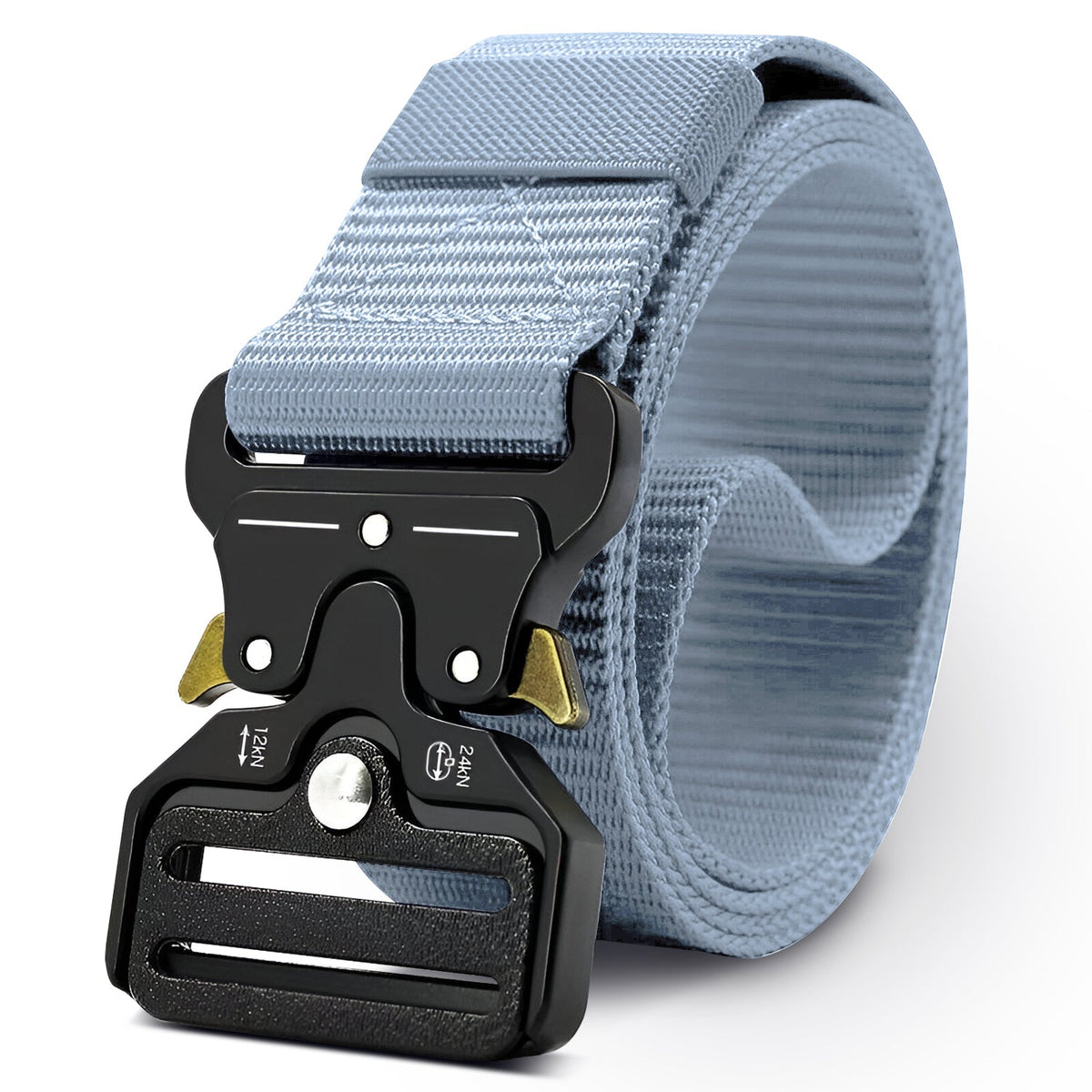 Tactical Nylon Belt with Quick-Release Buckle – Army Green, Grey or Navy, 125 cm - Grey