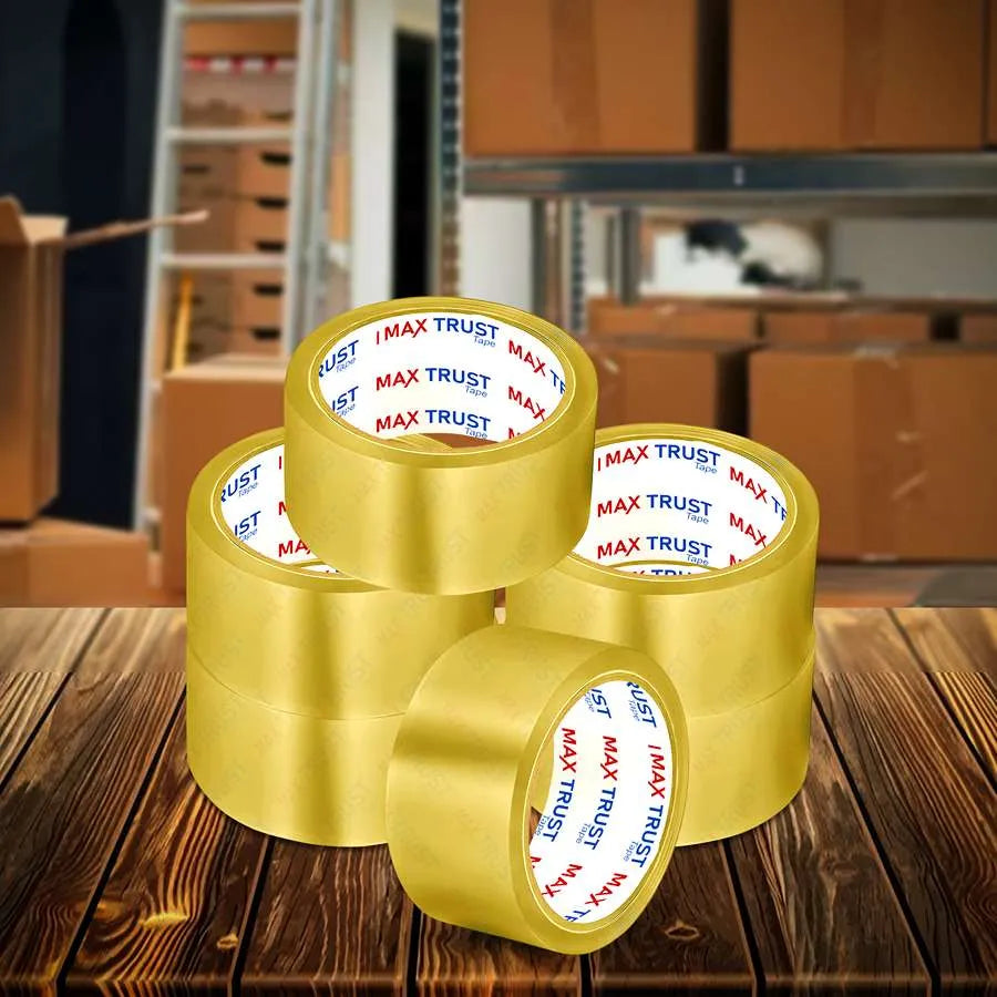 Clear Packing Tape – 48 mm x 50 m, Yellow Tint, Strong BOPP, Single Roll - photo 7