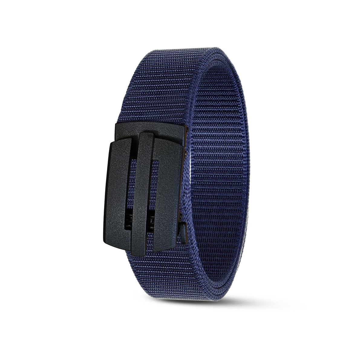 Nylon Webbing Belt with Plastic Slide Buckle – Army Green, Black or Navy, 120 cm - Navy Blue, Single