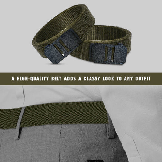 Nylon Waist Belt with Plastic Buckle – Army Green, Black or Navy, 120 cm - photo 2