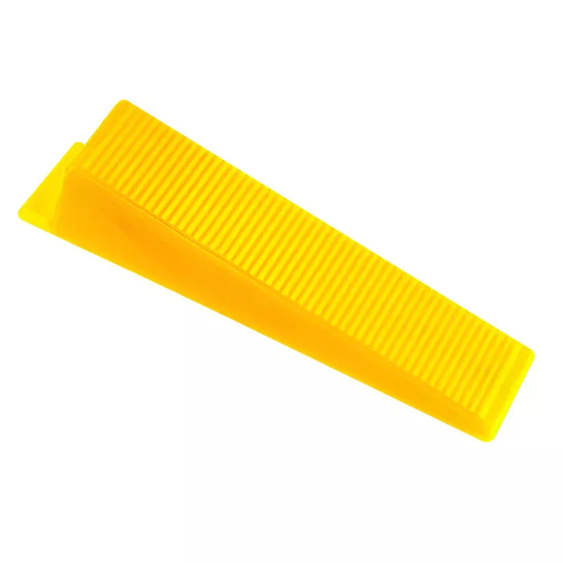 Tile Levelling Wedges, Pack of 100 – Reusable Plastic, Orange, Red or Yellow - Yellow