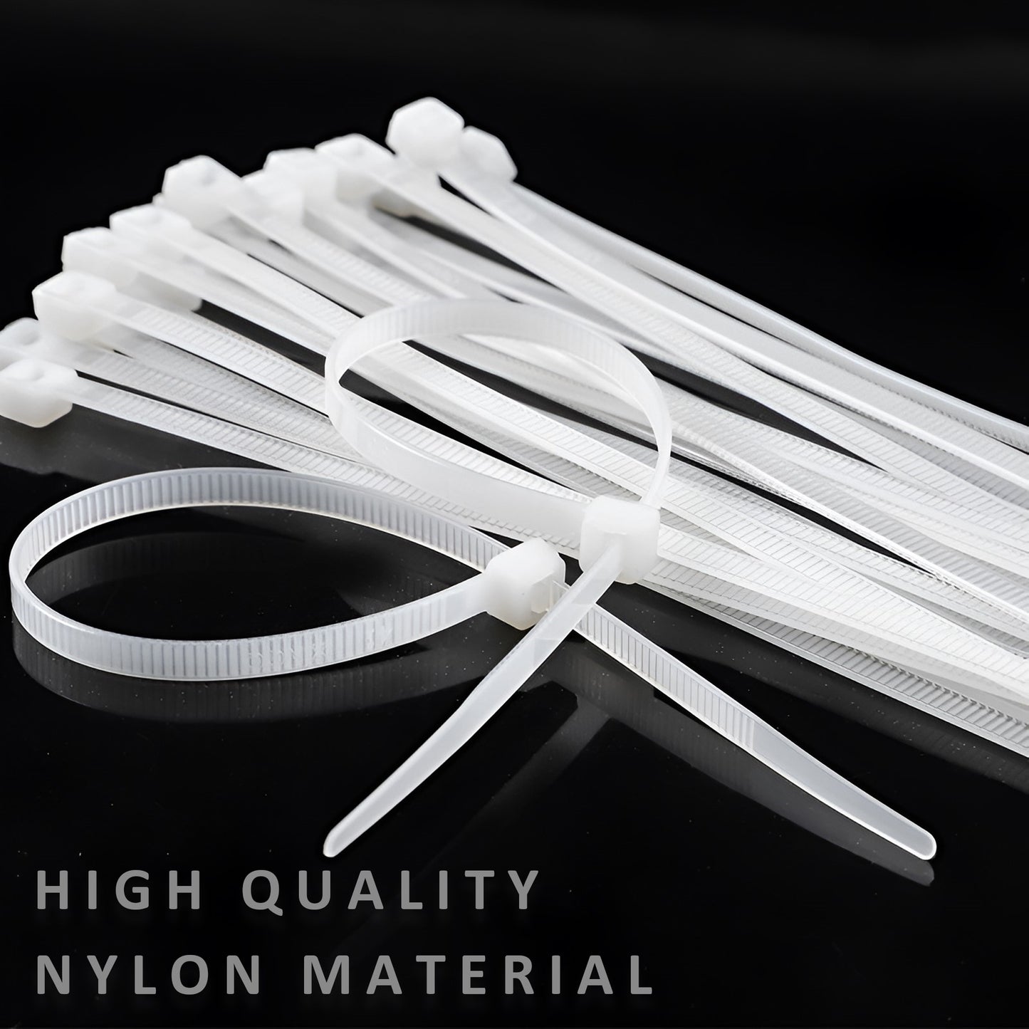 Pack of 100 Cable Ties Self Locking Heavy Duty Nylon Wire Wrap Zip Ties~1269