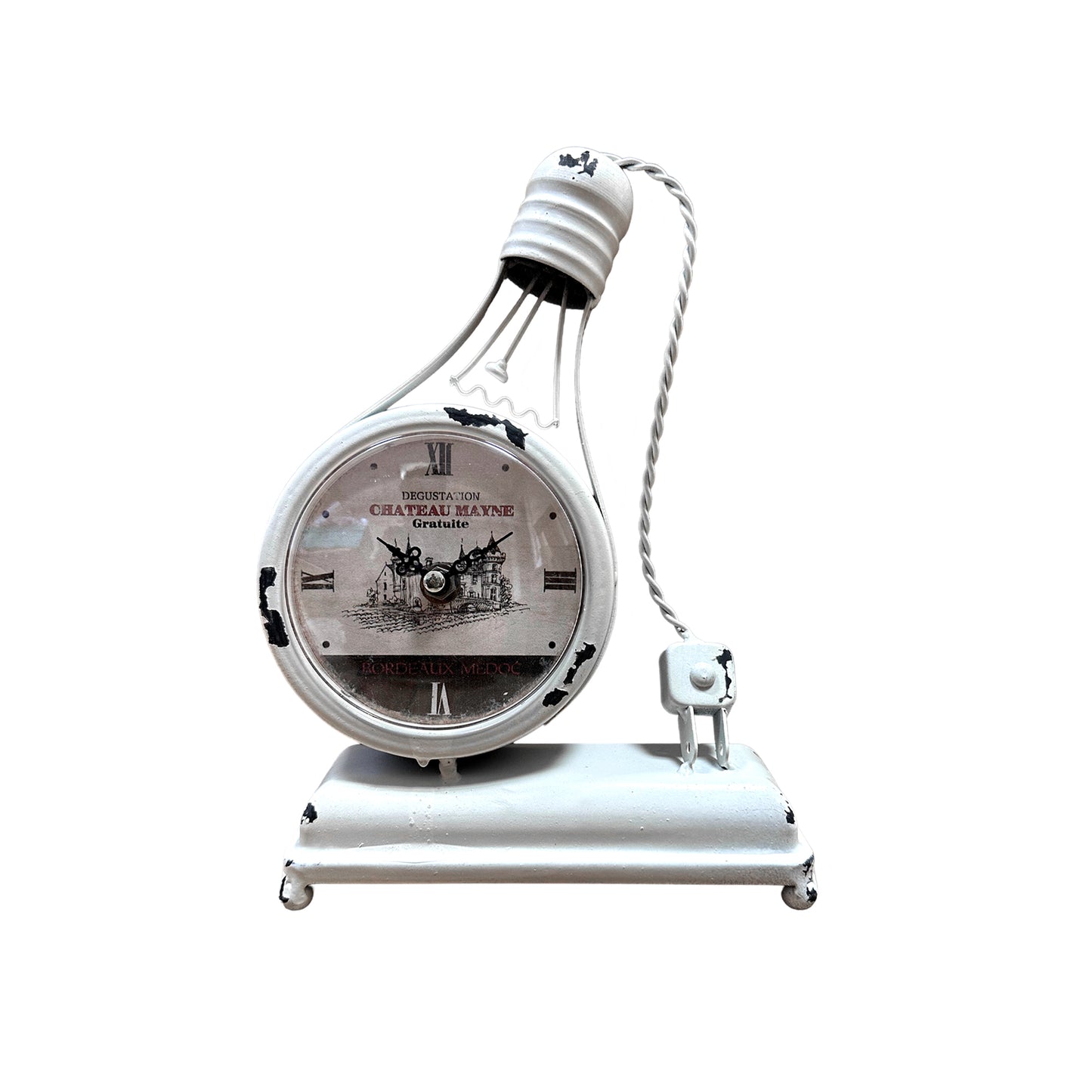 Handcraft Mantel Clock Light Bulb Creative Single-Sided Clock ~1254