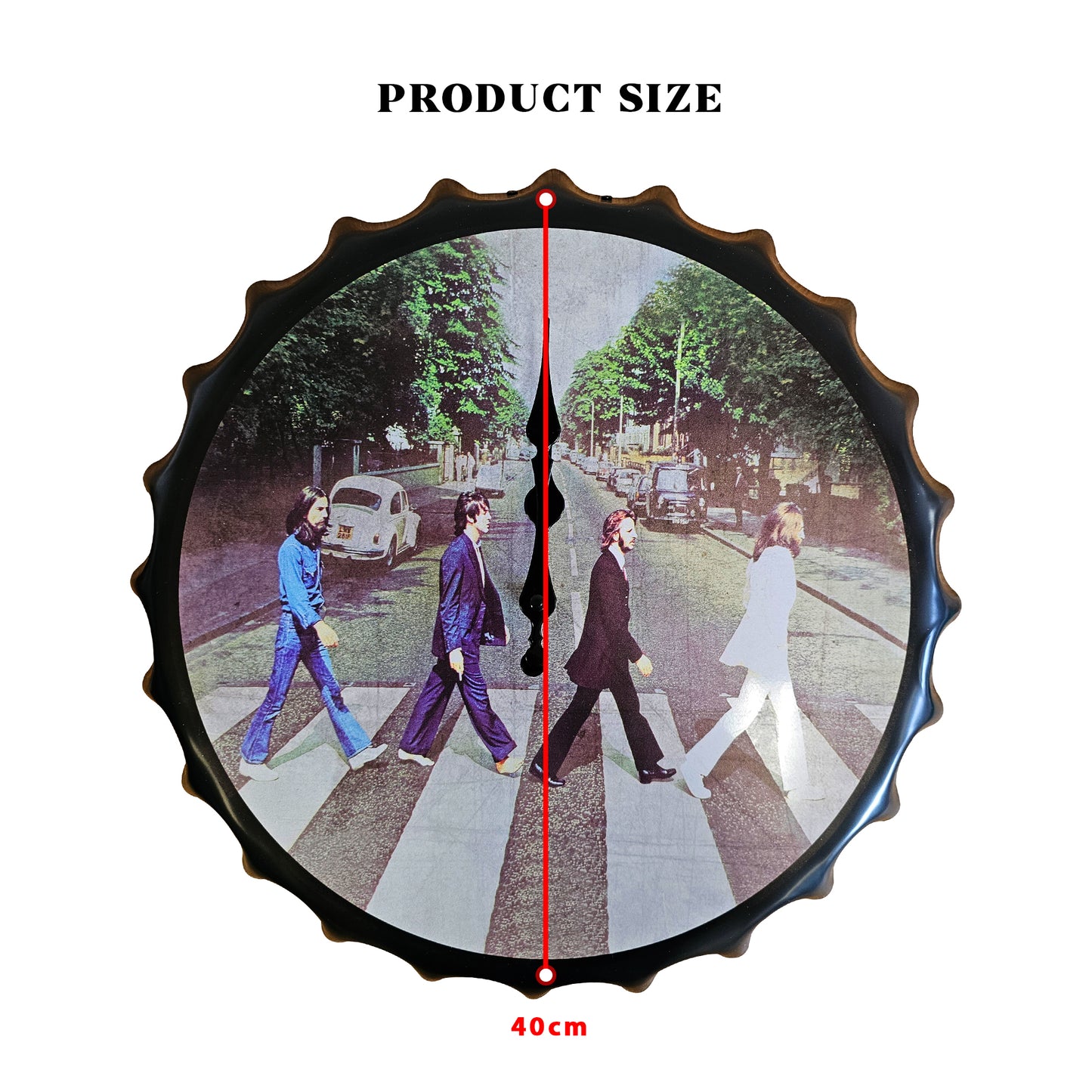 The Beatles Abbey Road Album Art Bottle Cap Handcraft Wall Clock ~1261