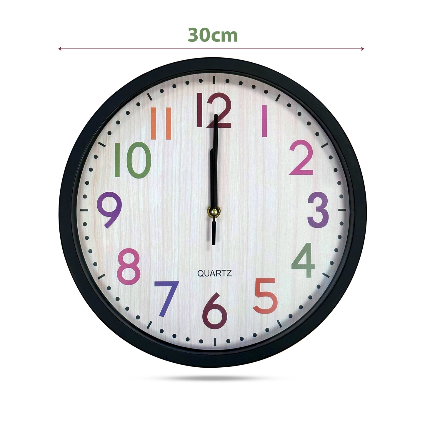 Colorful Kids Battery Operated Wall Silent Non-Ticking Number Quartz Clock~1267