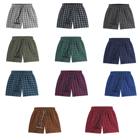 Assorted Men Woven Cotton Boxers Loose Fit Comfortable Shorts ~1312
