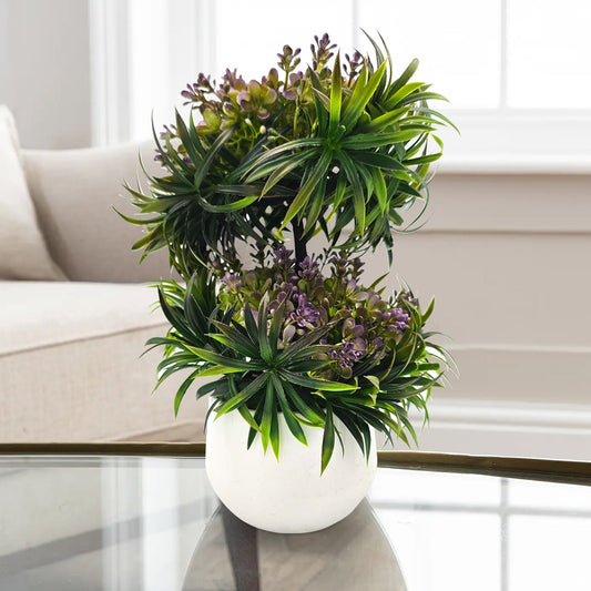 Artificial Two-Tier Bonsai Plants – Pack of 2, 28 cm, 5 Colours - photo 2