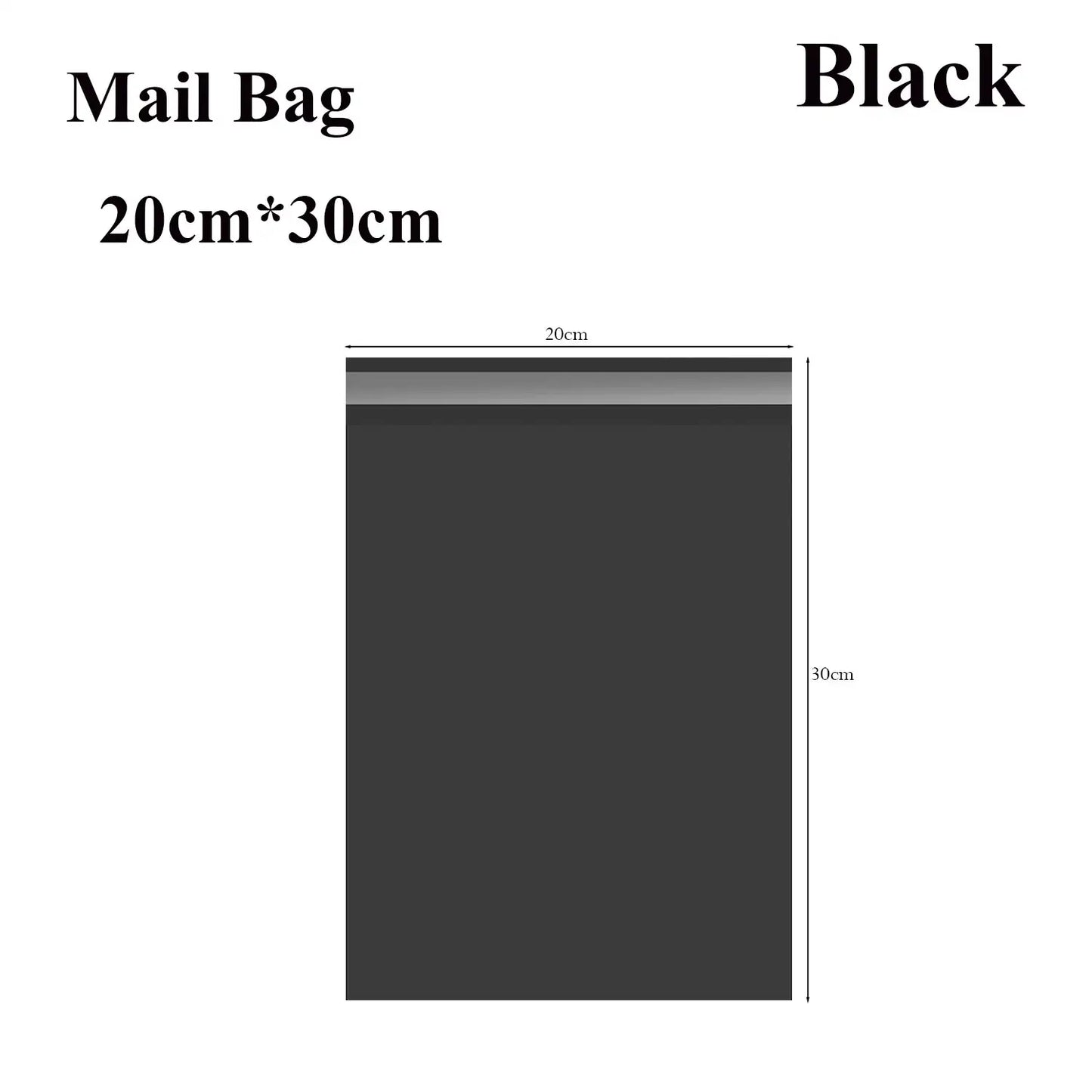 20 Pack Black Polythene Mailing Bag Waterproof Parcel Postage Packaging ~1010