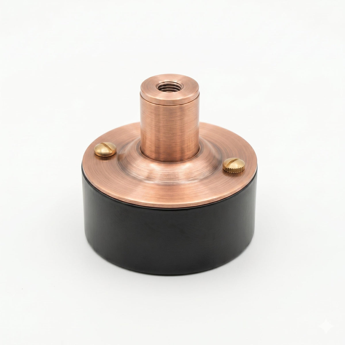 20mm Conduit Ceiling Rose Kit with Metal Back Box - Copper