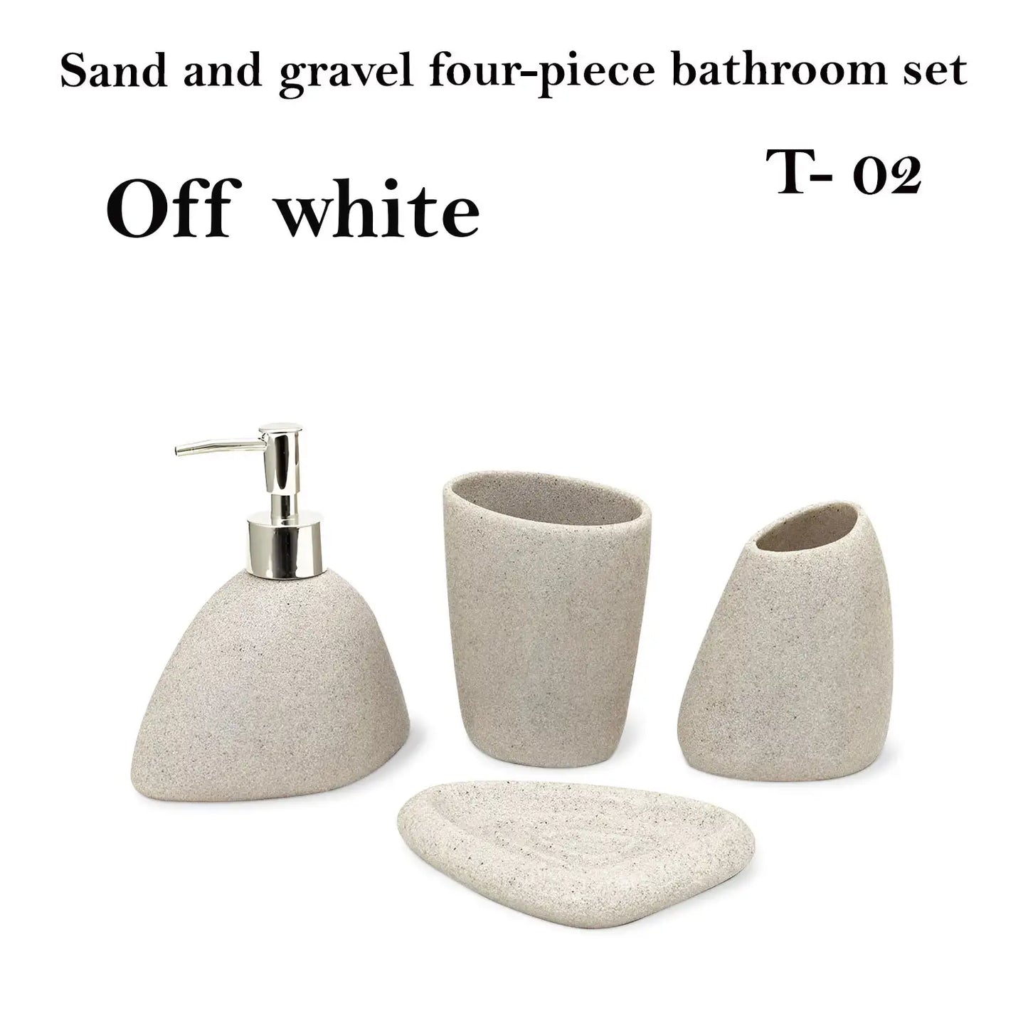 3 Pieces Luxury Stone Resin Bathroom Accessories Set ~1211