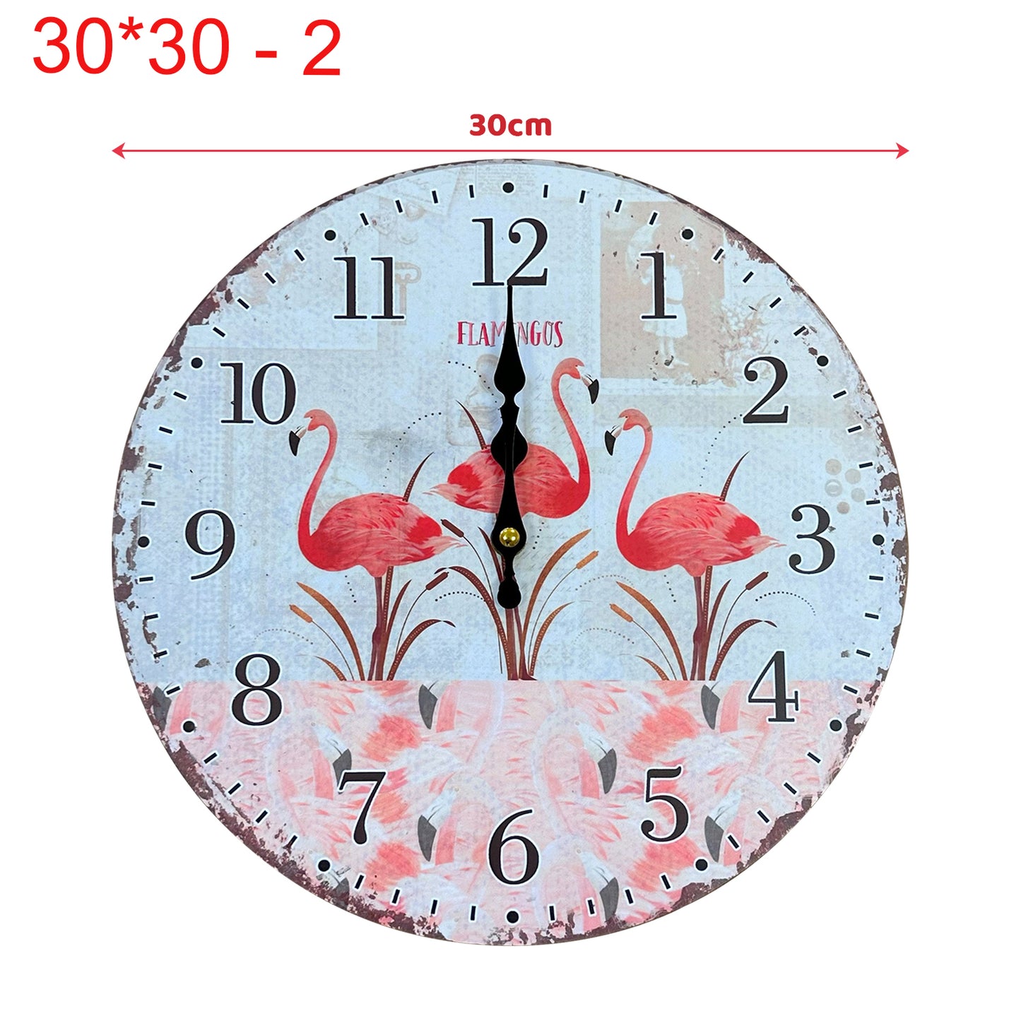 Vintage-Style Wooden Wall Clock: Decorative Art Clock for Interiors ~1152