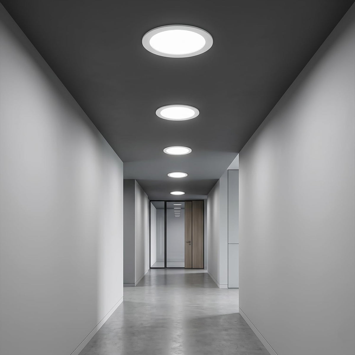 Round Recessed LED Panel Light 18W – Cool White 6400K, Pack of 5 - photo 4