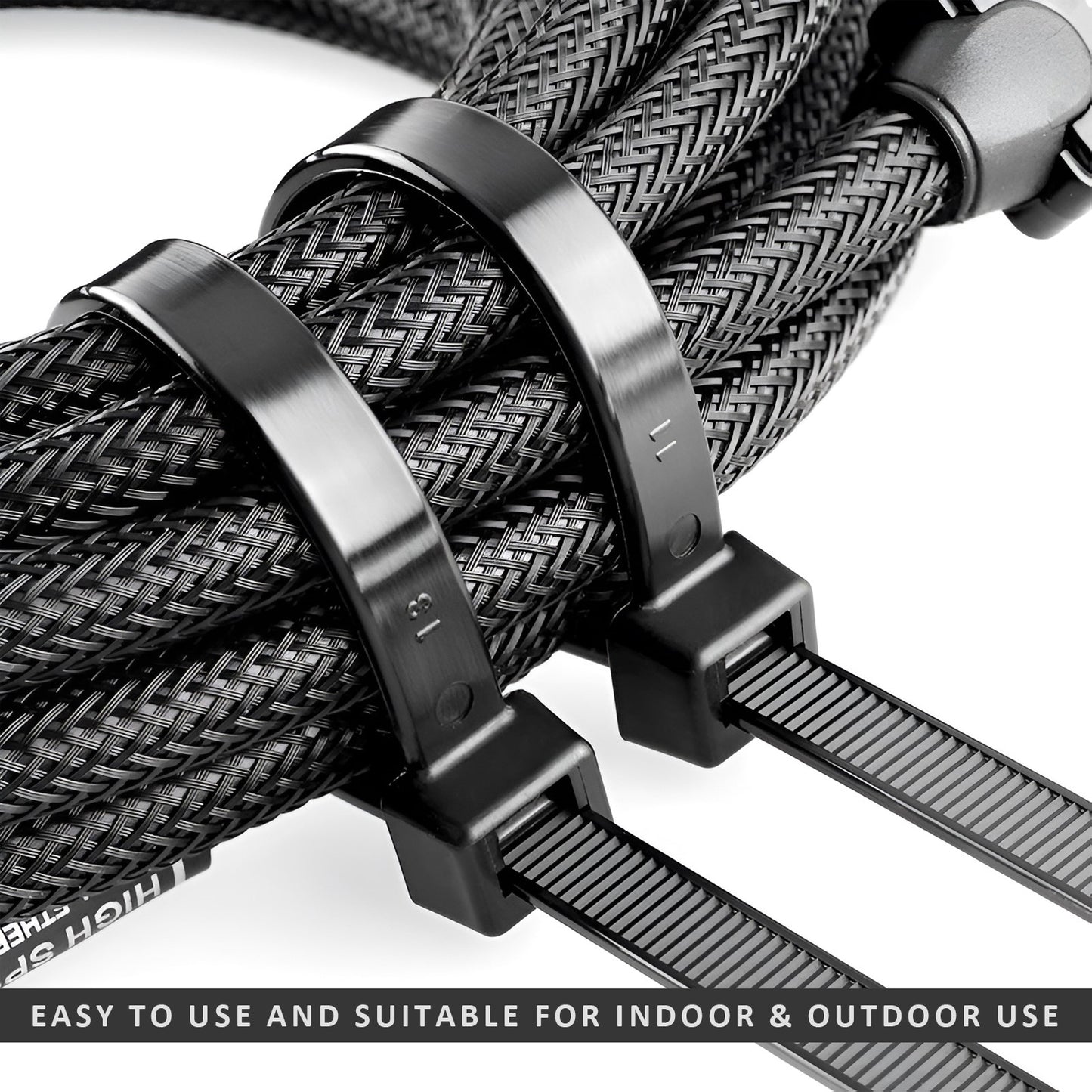 Pack of 100 Cable Ties Self Locking Heavy Duty Nylon Wire Wrap Zip Ties~1269