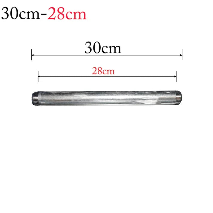 3/4 Inch BSP Galvanised Threaded Pipe – 4 cm to 60 cm - 30 cm, Single
