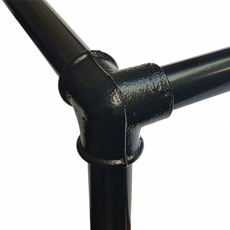 3/4 Inch BSP Malleable Iron 3 Way Pipe Fitting Black - photo 3