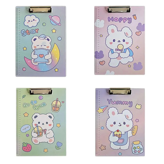 A4 Cartoon Clipboards with Ruler Edge – Pack of 4, Choice of 3 Designs - photo 2
