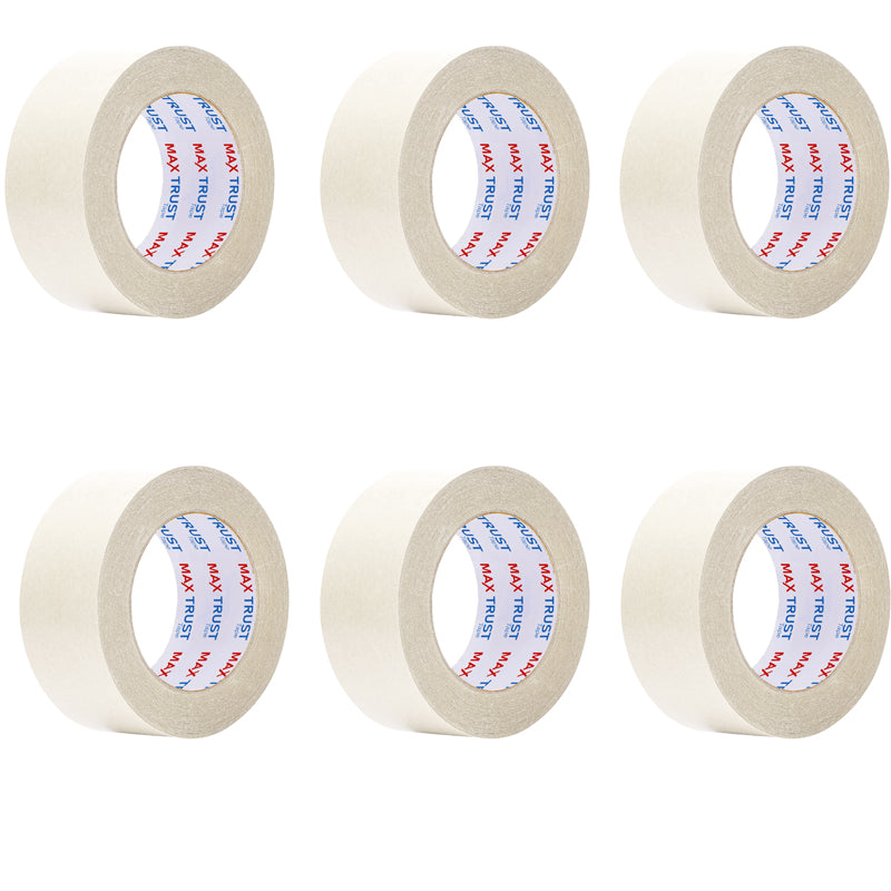 Masking Tape for Painting & Decorating – 48 mm x 45 m, 1 or 6 Rolls - 6 Rolls