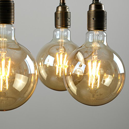 G95 LED 4W Bulb B22 Dimmable Amber Glass~1338