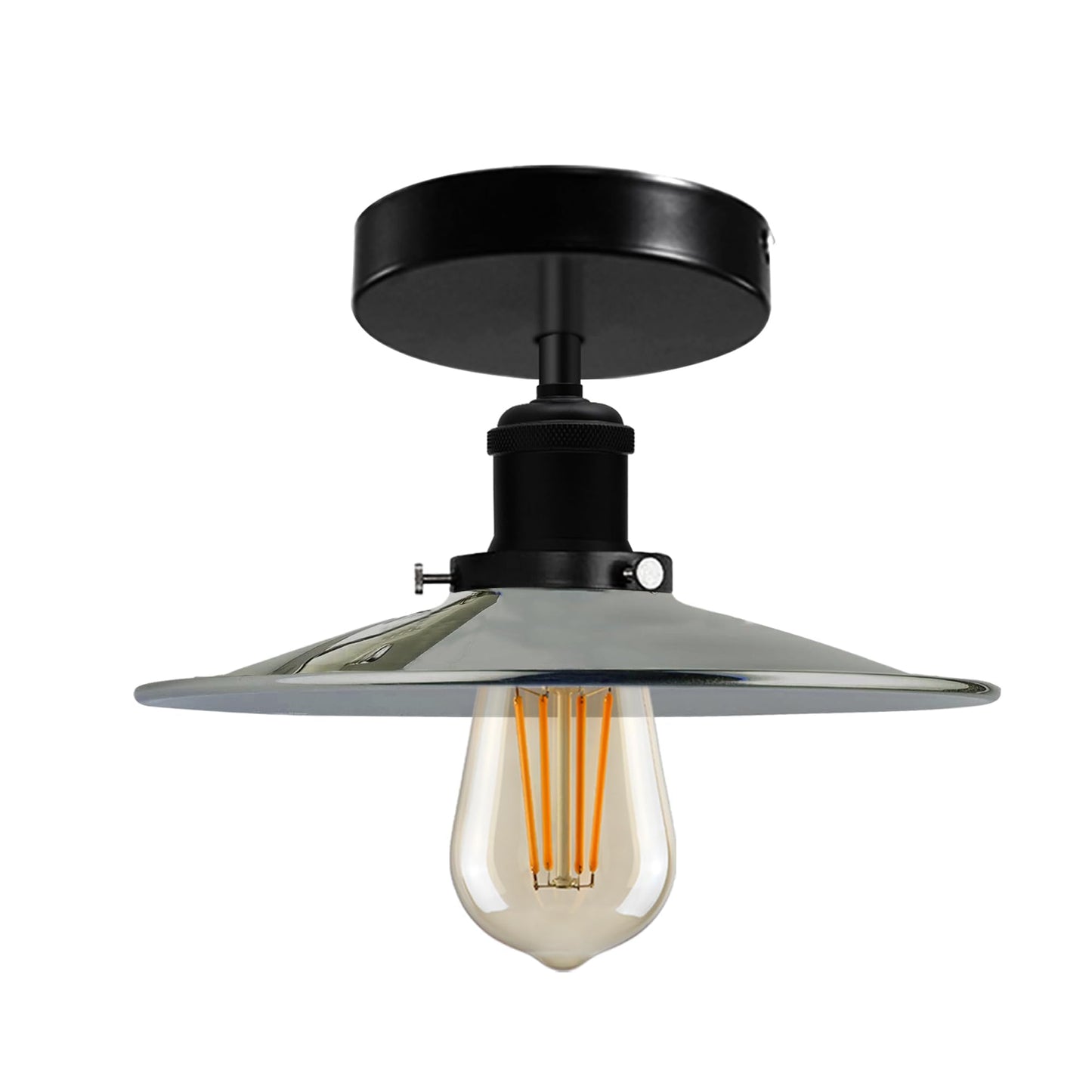 Modern Semi-Flush Mount Industrial Ceiling Light - 1336