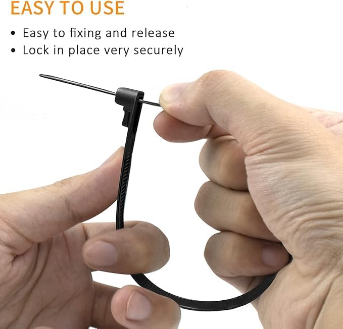 cable small black ties reusabl