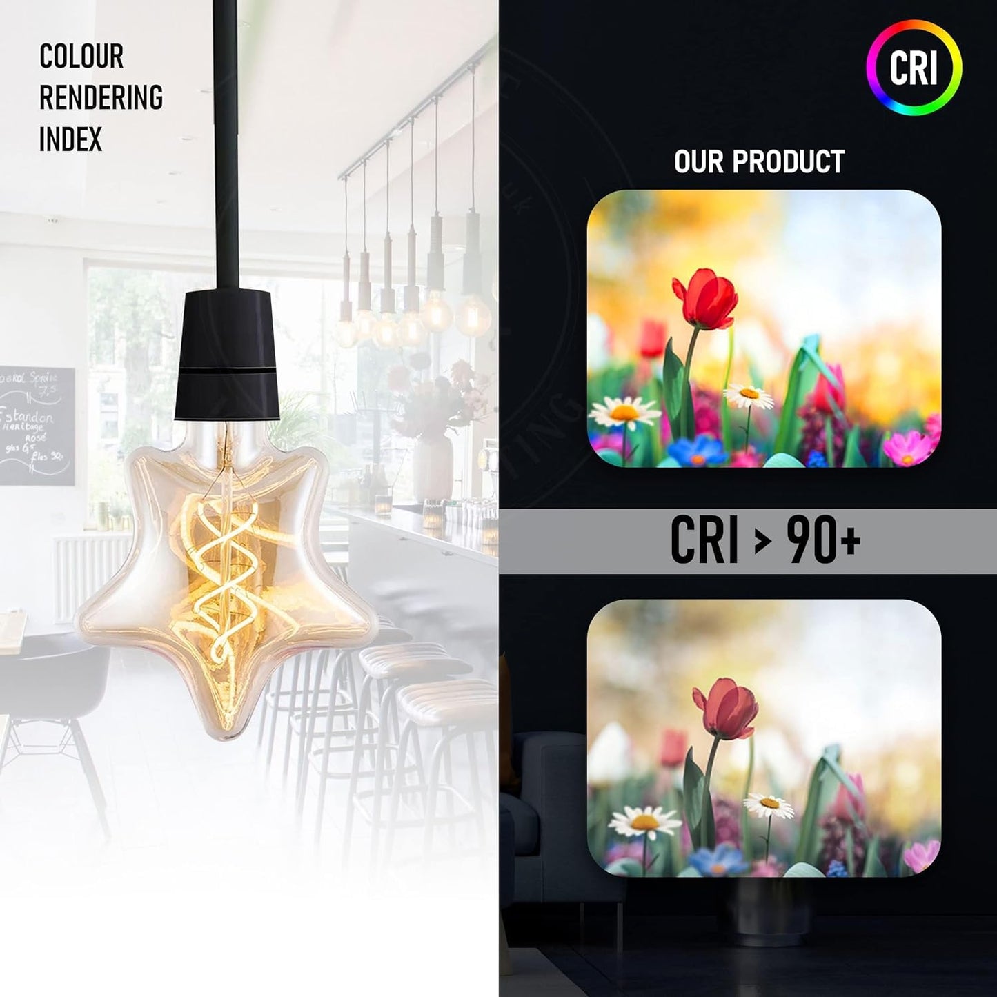 E27 LED Filament Bulb 4W Star Light Bulb Warm White ~1334