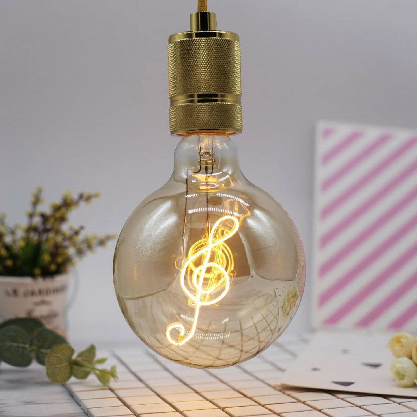 LED E27 Bulb G125 4W Music Music Filament Screw Bulb~1329