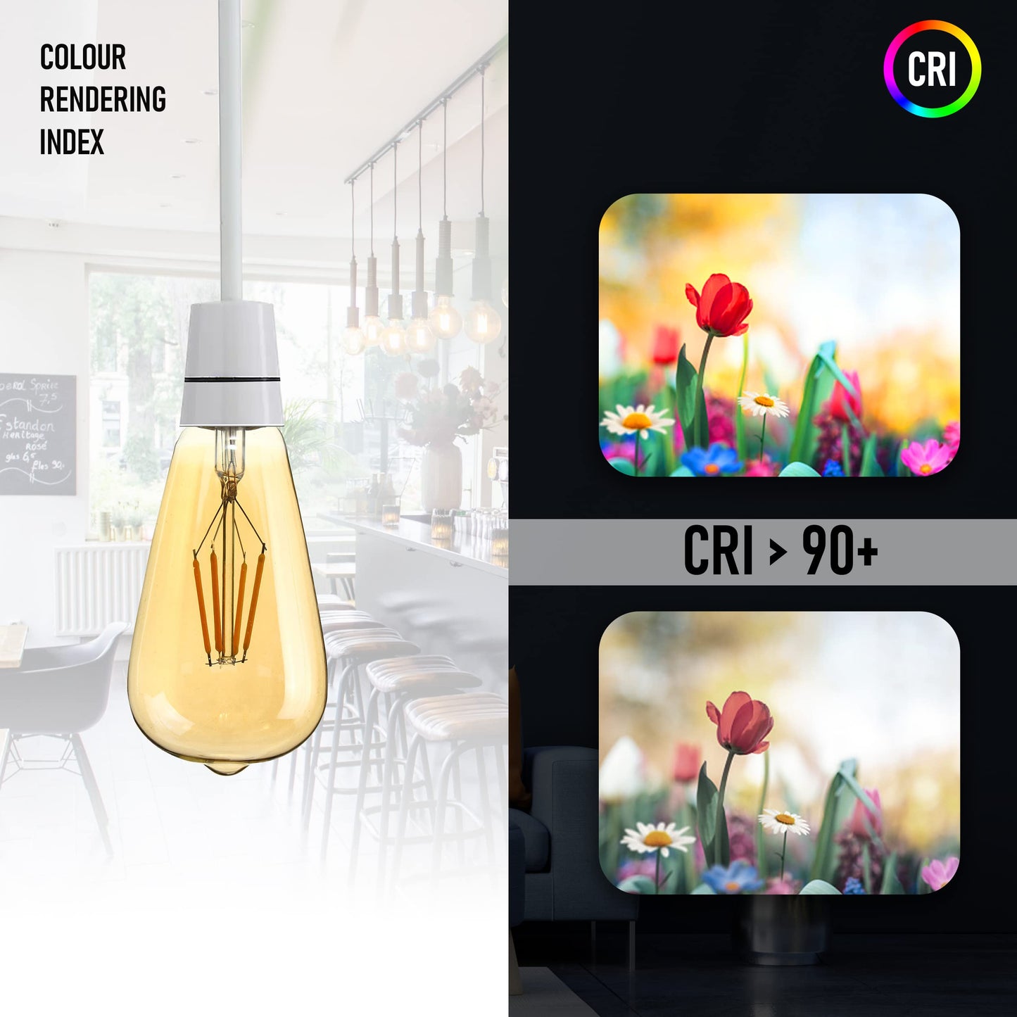 E27 LED Filament Bulb 4W Star Light Bulb Warm White ~1334