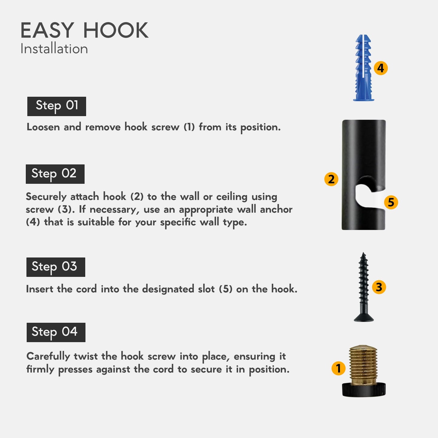mount hooks lighting for ceili