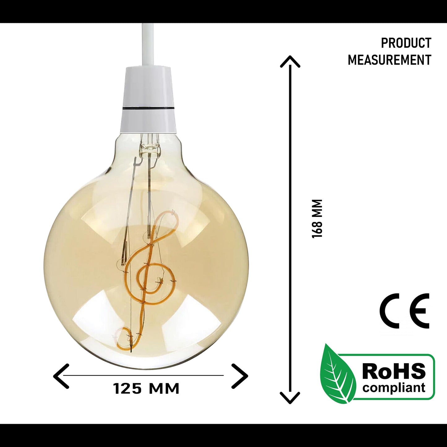 E27 LED Filament Bulb 4W Star Light Bulb Warm White ~1334