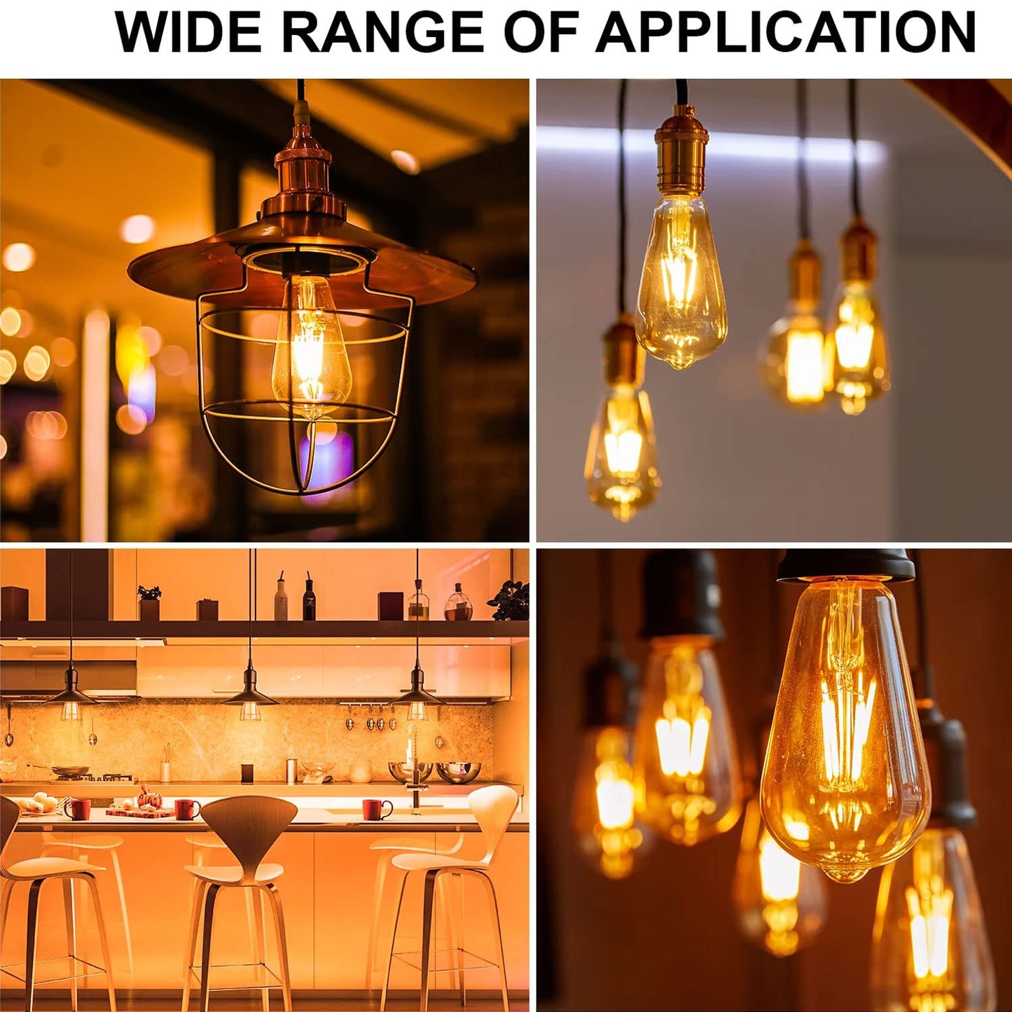 E27 LED Filament Bulb 4W Star Light Bulb Warm White ~1334