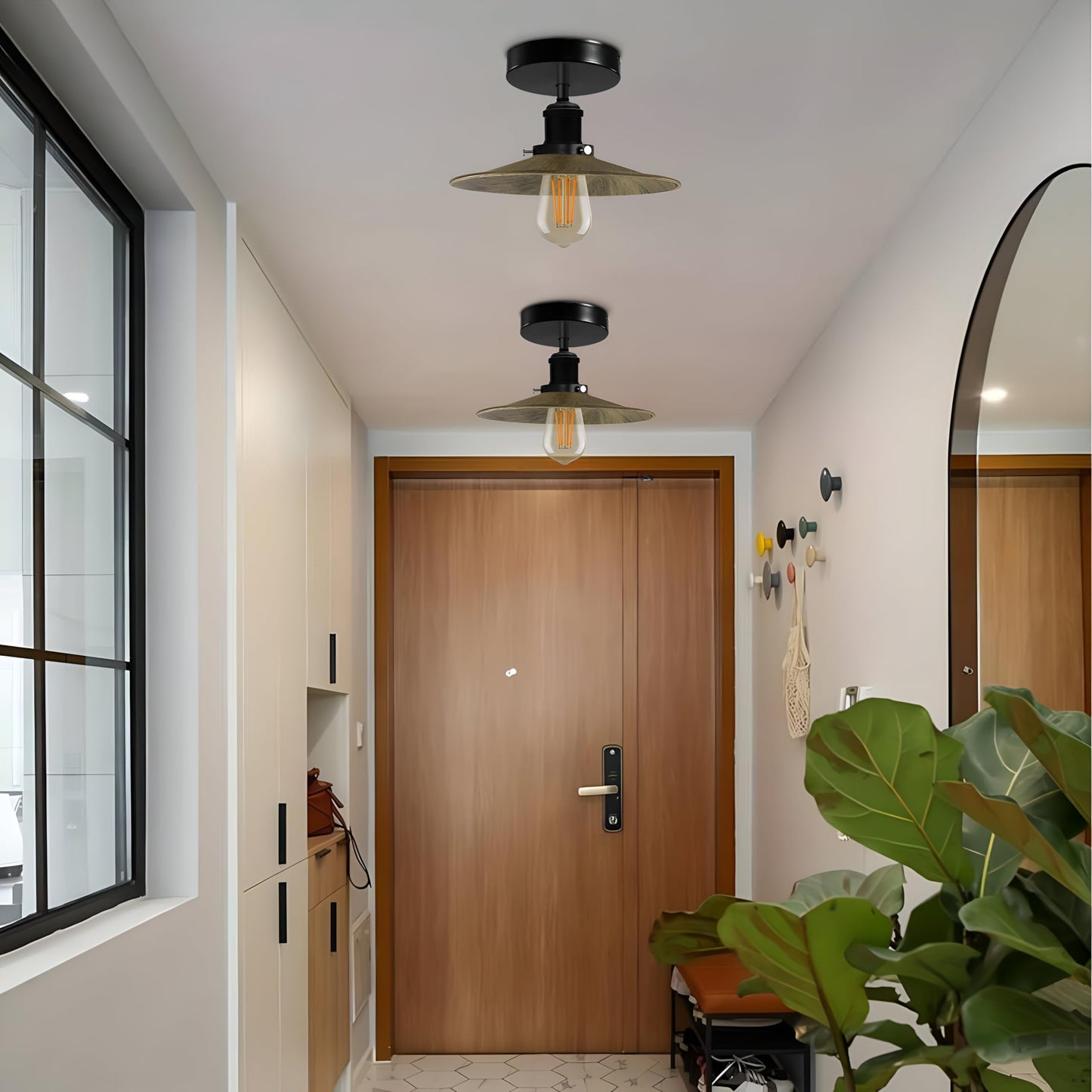 Modern Semi-Flush Mount Industrial Ceiling Light - 1336