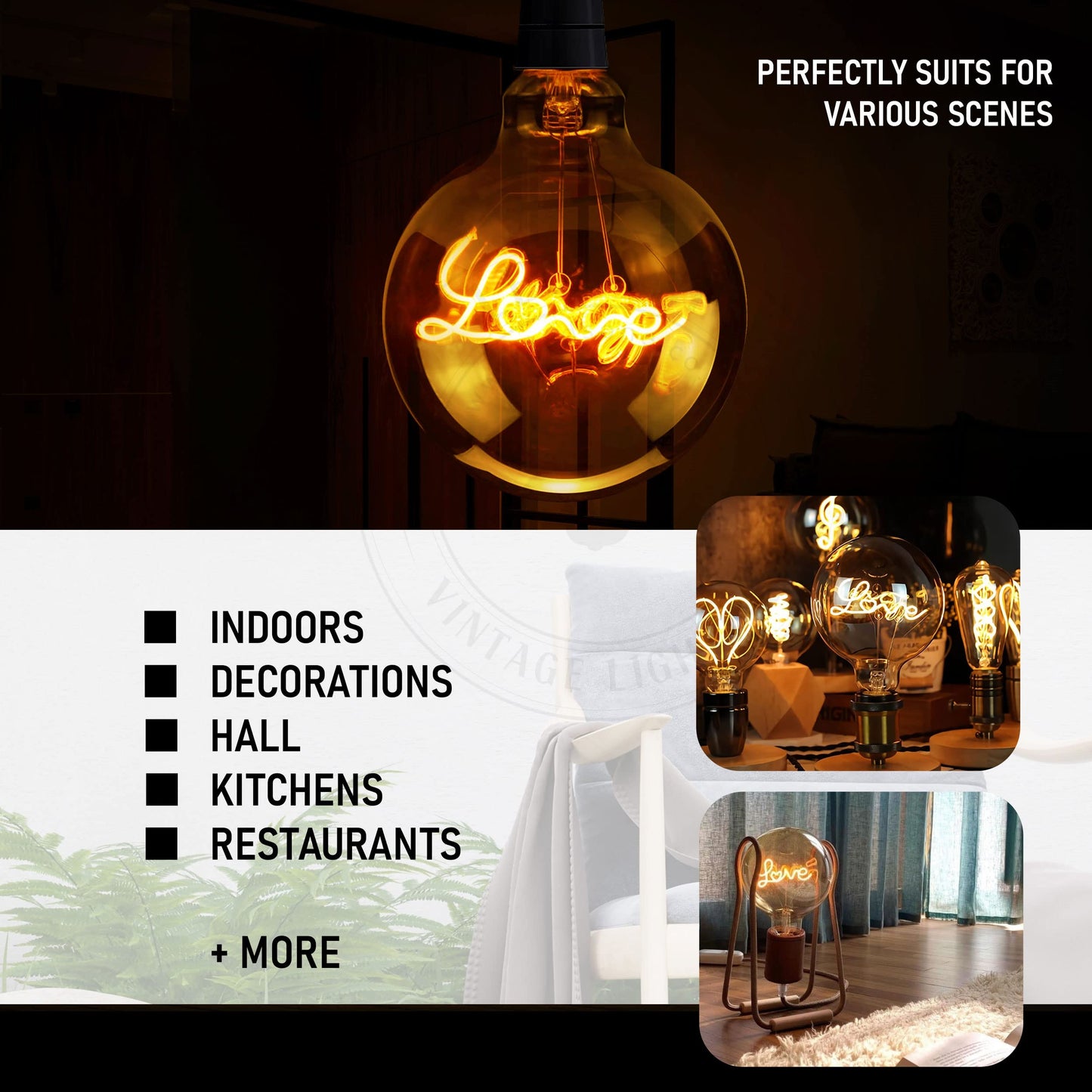 E27 LED Filament Bulb 4W Star Light Bulb Warm White ~1334