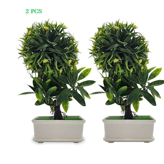 green artificial plants
