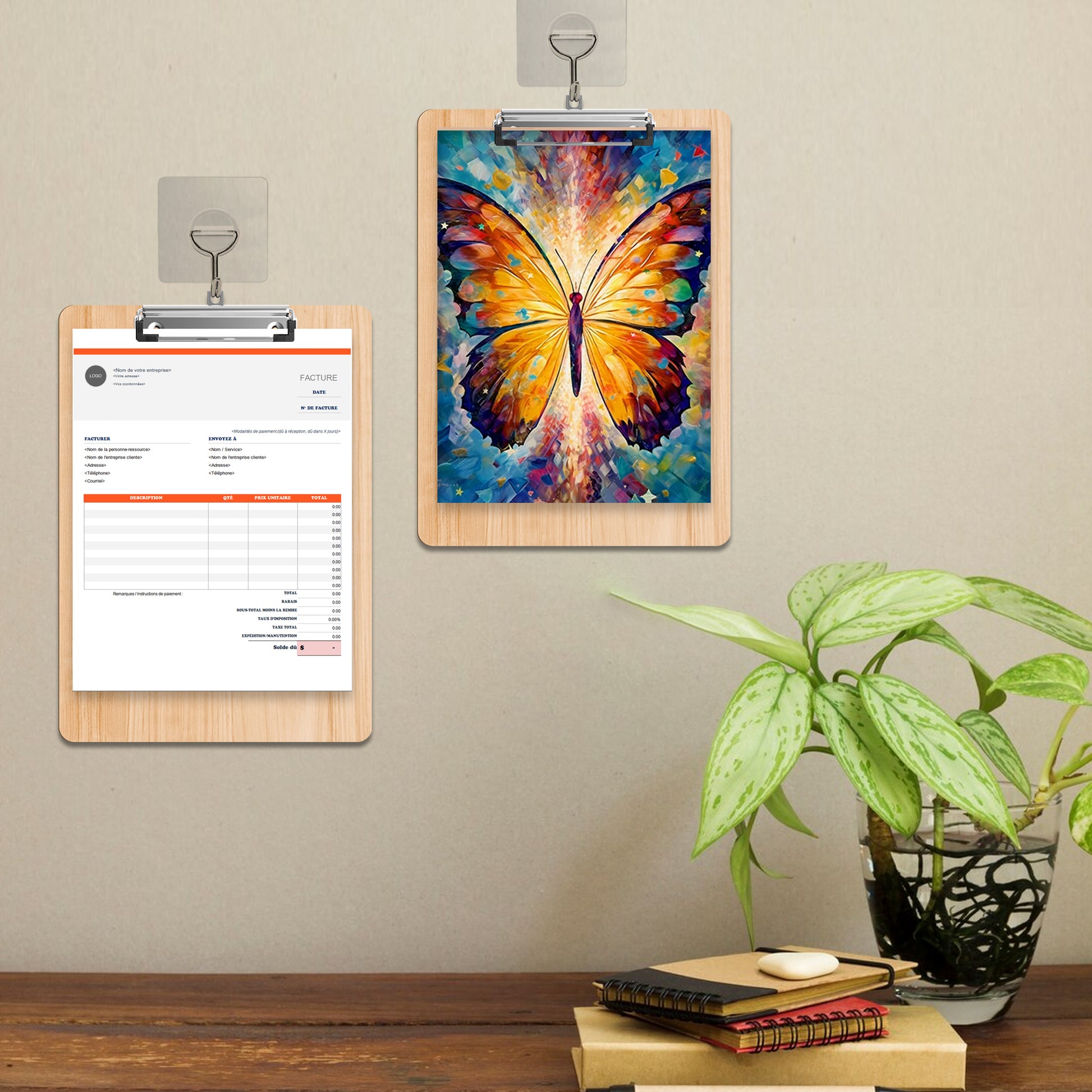 Wooden Hardboard Writing clipboard