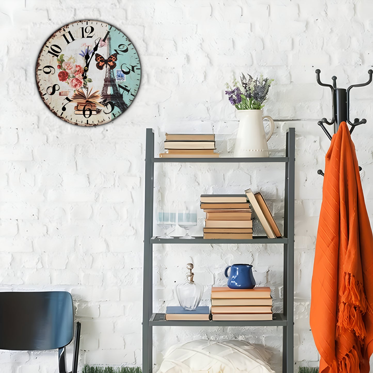 Circular Shabby Chic Patchwork Wall Clock