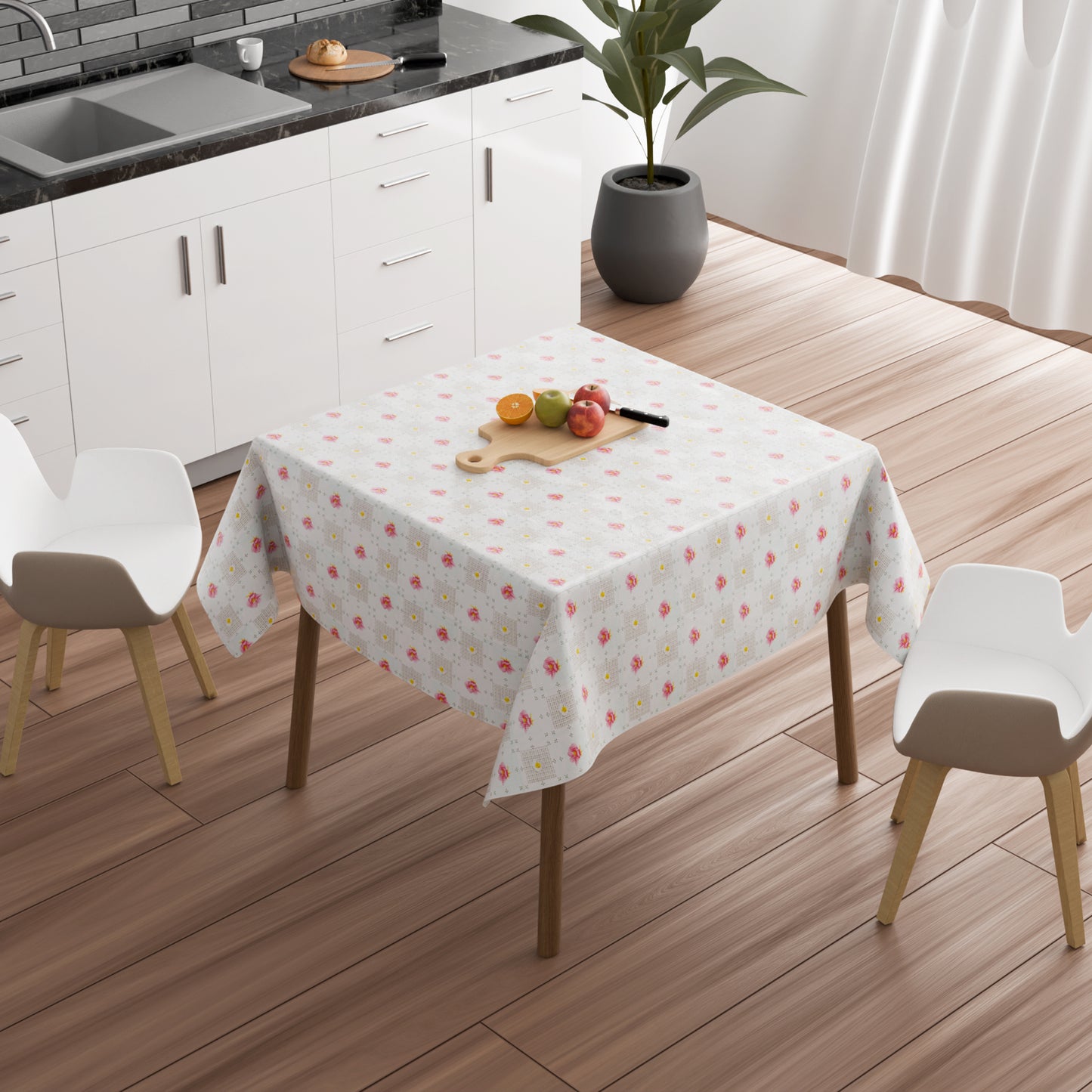 Elegant floral table cover