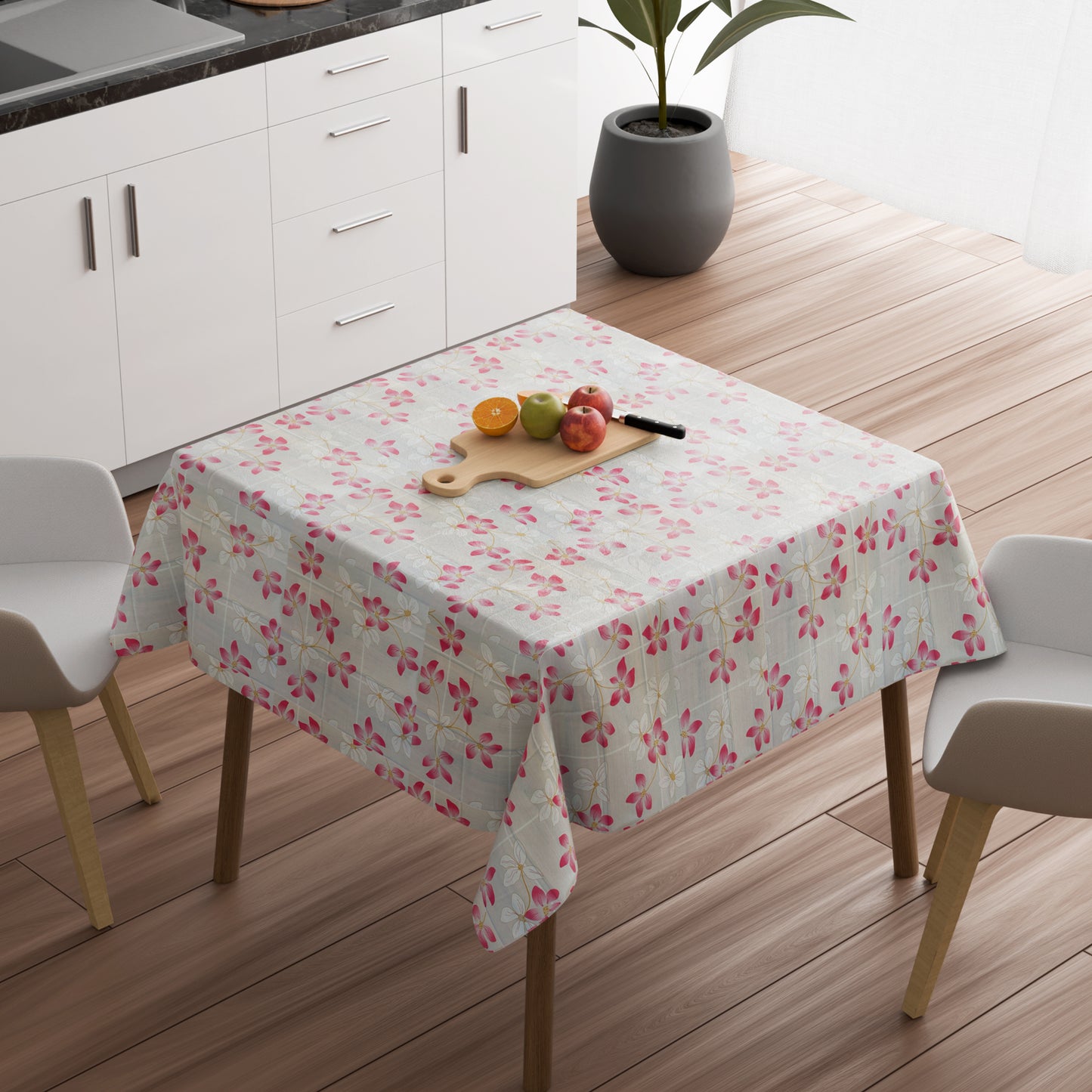 Floral dining table linens