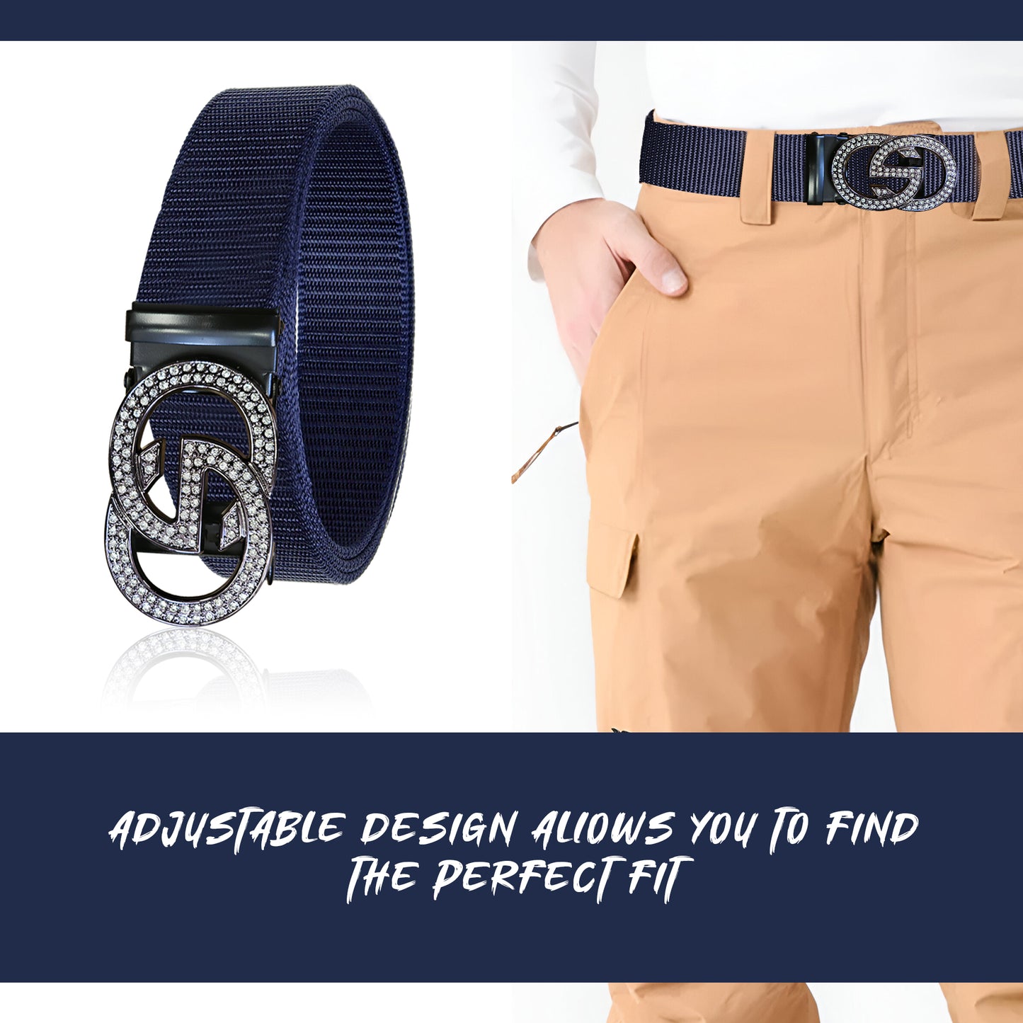 Double G Sign Metal Buckle Belts