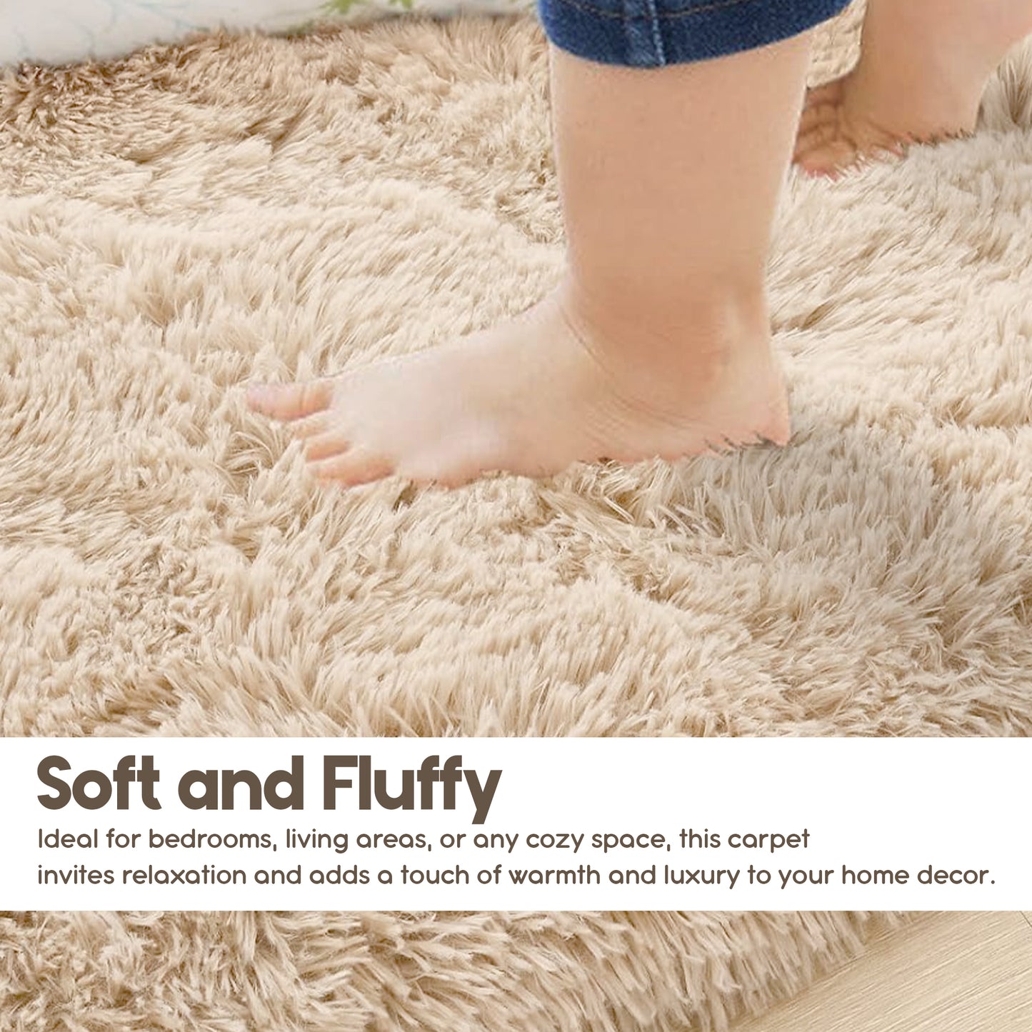 Microfiber Soft Fluffy Floor Mat: Heavy-Duty, Washable & Non-Slip ~1224