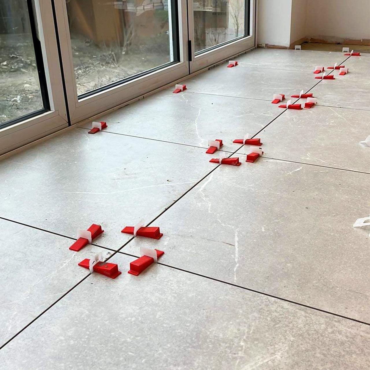 100pcs Tile Leveling Wedges for Floor & Wall Tiles Reusable Plastic Tile Spacers for Precise Installation ~1170