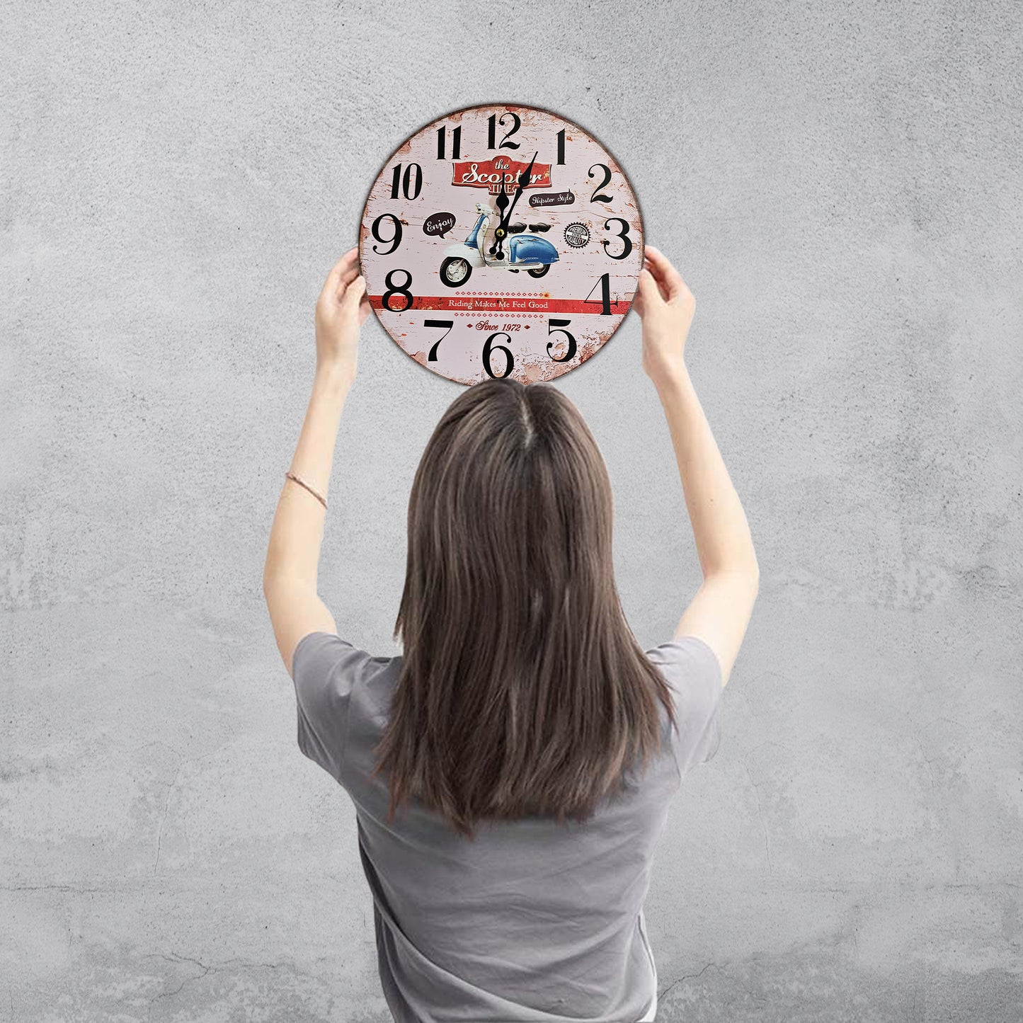 Patchwork Wooden Wall Clock