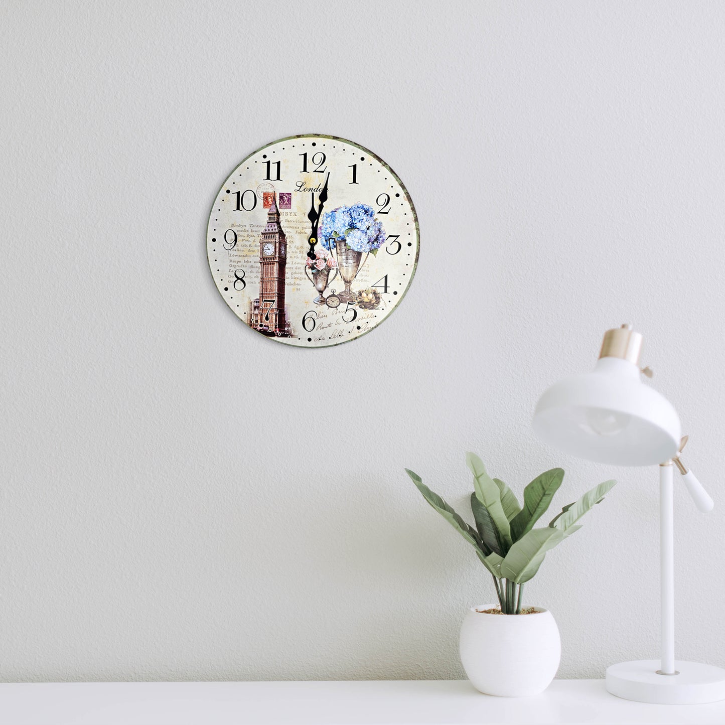 Shabby Chic Patchwork wall clock