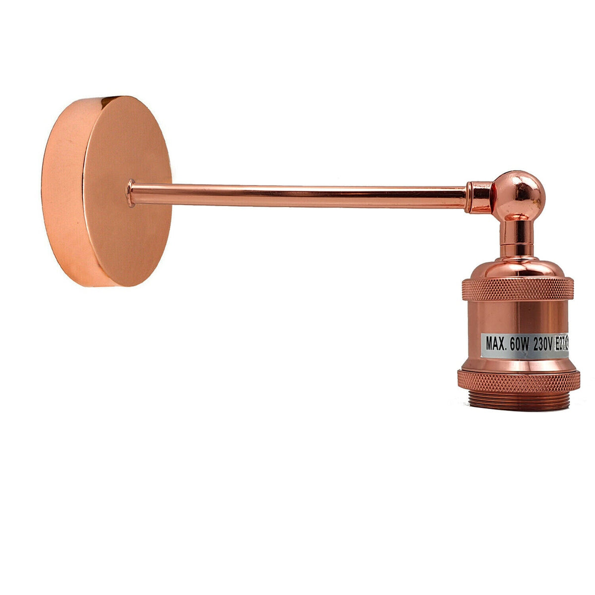 Adjustable Swivel Arm Wall Light – Copper, French Gold, Rose Gold, White - Rose Gold, No Shade, Hardwired, Without Bulb