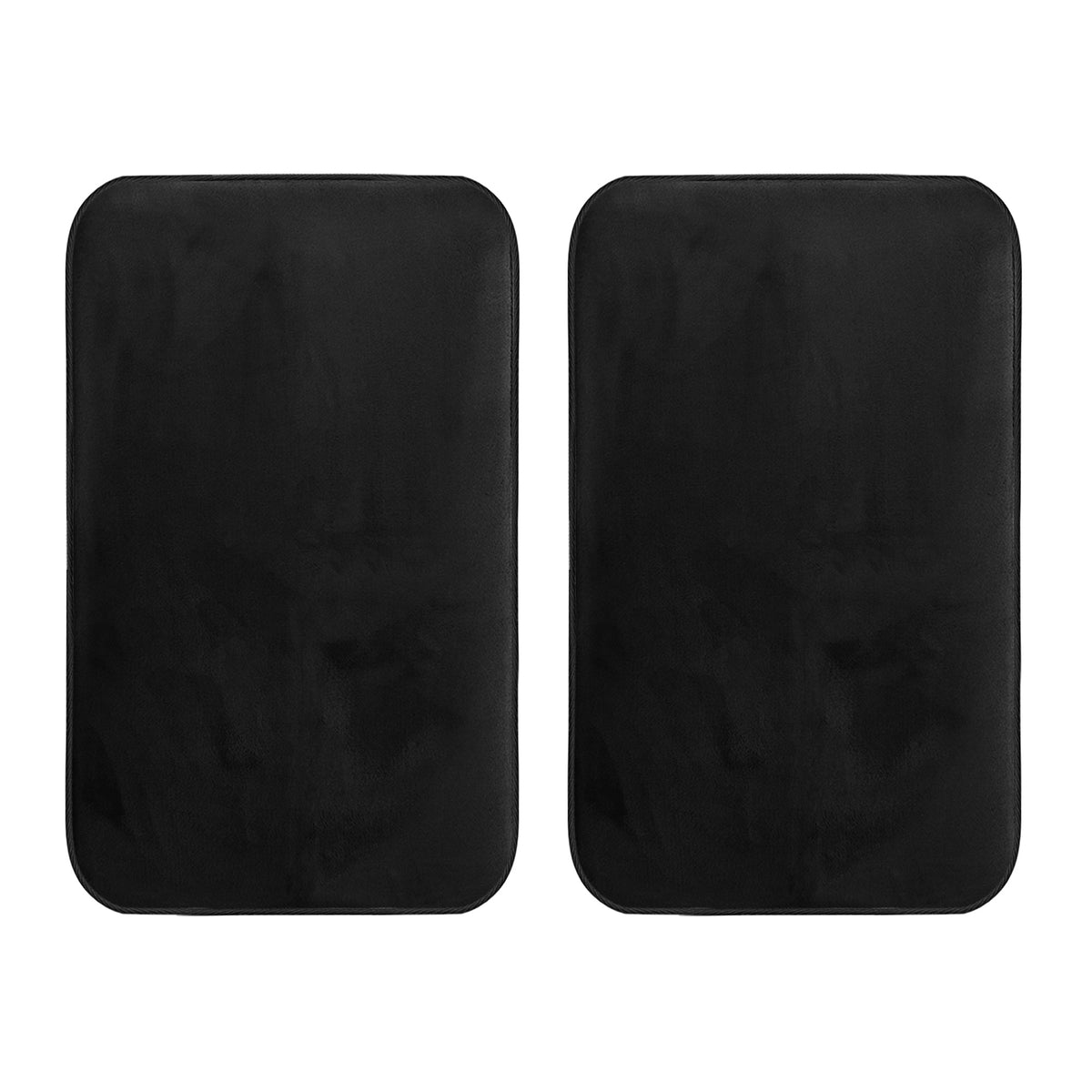 Soft Microfibre Door Mat – 50 x 80 cm, Anti-Slip, 4 Colours, 1 or 2 Mats - Black, 2 Mats