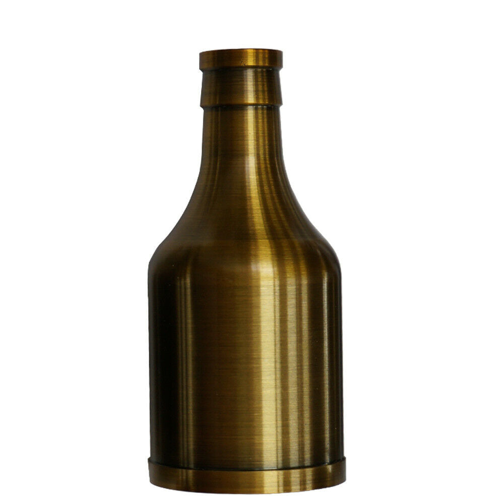 Antique Bottle E27 Lamp Holder – Chrome or Brass, Optional Hook - Yellow Brass, Holder Only, Single