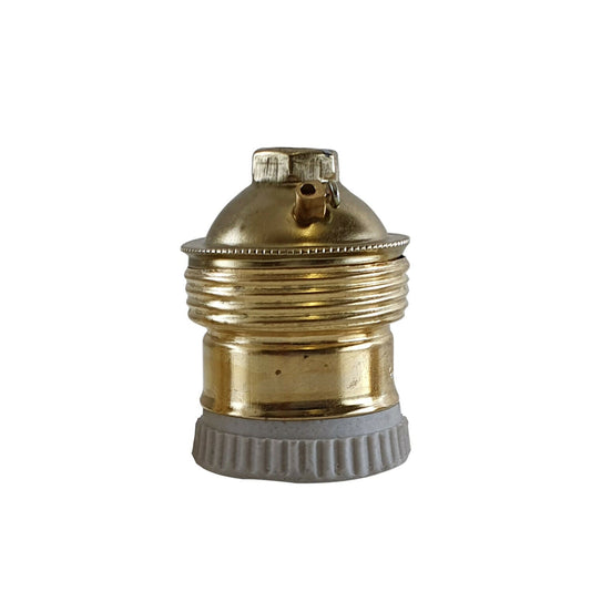 E27 Brass Lamp Holder – Edison Screw, 10 mm Cable Entry - photo 2