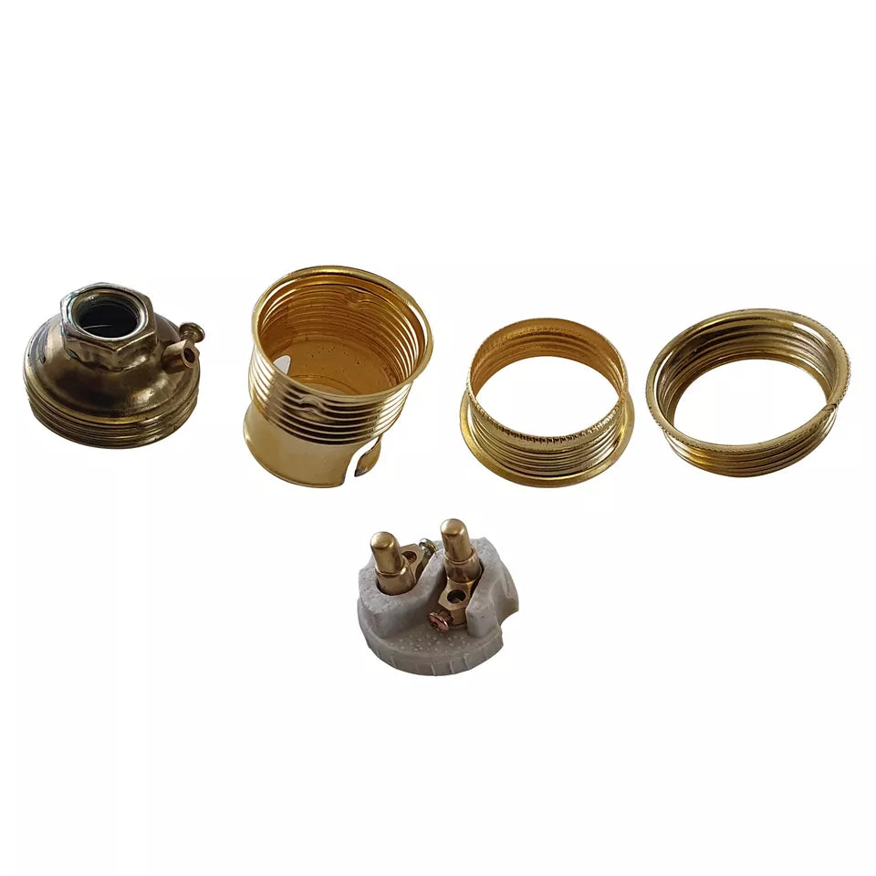 E27 Brass Lamp Holder – Edison Screw, 10 mm Cable Entry - photo 5