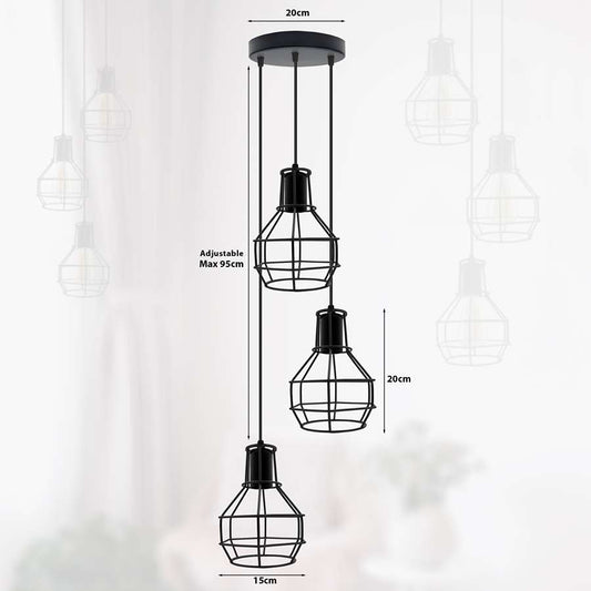 Basket Cage Lamp Shade – Easy Fit with Reducer Ring - photo 2