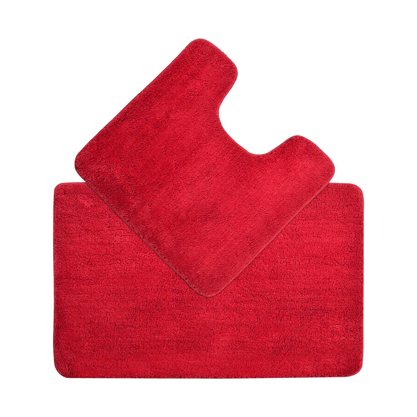 Washable microfiber grey bathroom rugs